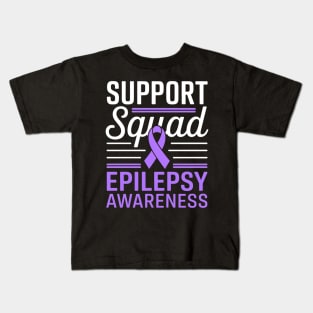 Epilepsy Warrior Support Squad Support Epilepsy Awareness Kids T-Shirt